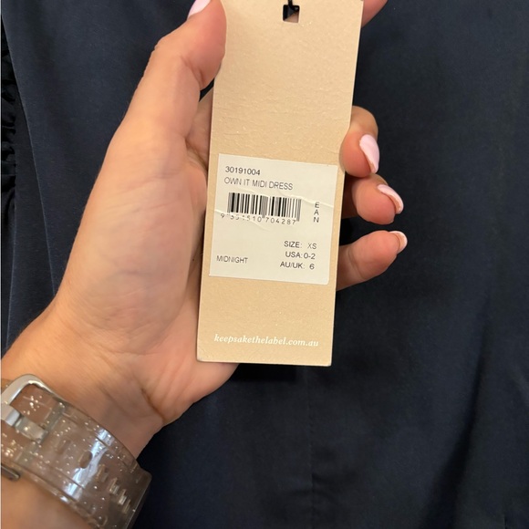 Keepsake Own It Midi Dress in Navy Blue Size XS NWT - Picture 8 of 9